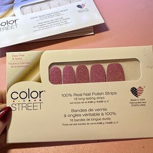 Color Street Sparkling Pink Nail Strips